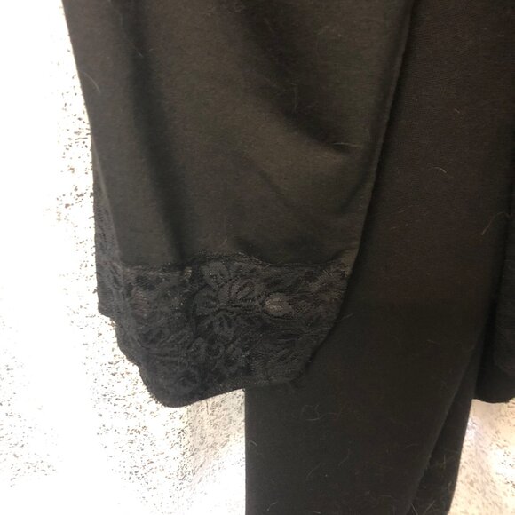 Mansilifei Black Gothic Lace-Trim Hooded Corset-Back Jacket – Size 5XL (Asian) - Picture 4 of 10